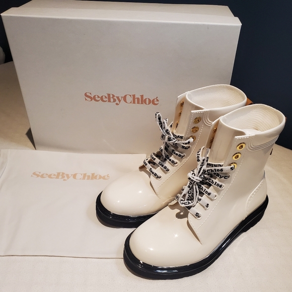 SEE BY CHLOÉ White Rainboots 38 - Picture 1 of 5